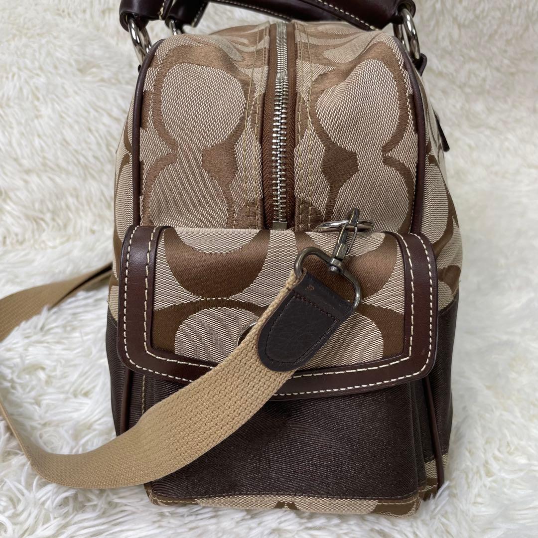 美品 COACH コーチ シグネチャー ボストンバッグ 2WAY F77179