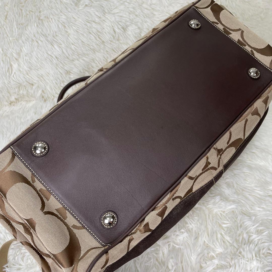 美品 COACH コーチ シグネチャー ボストンバッグ 2WAY F77179