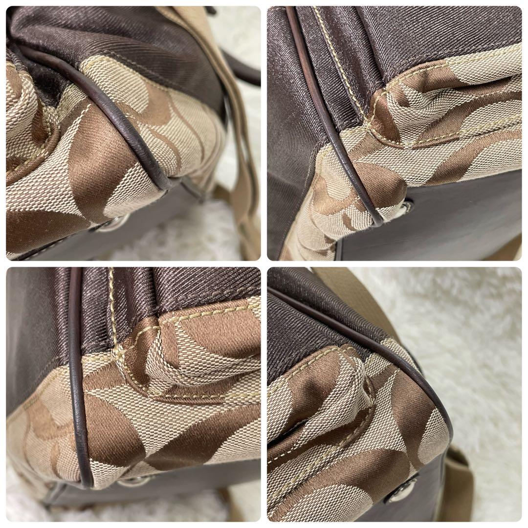 美品 COACH コーチ シグネチャー ボストンバッグ 2WAY F77179