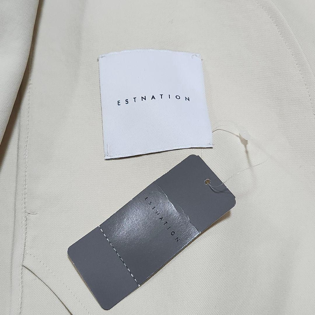 エストネーション　ダブルフェイスリバーコート　ロング　ウエストベルト　38