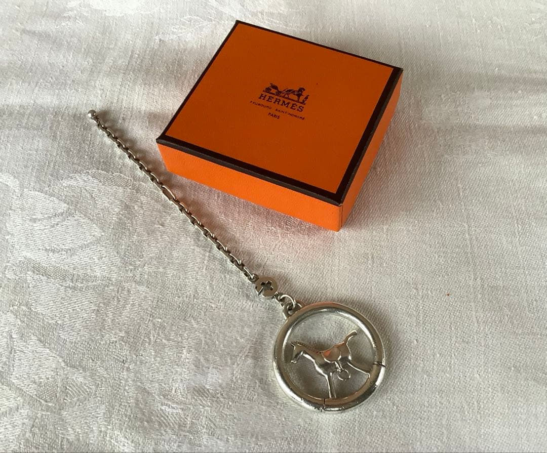 エルメス バッグチャーム キーホルダー 木馬 銀製 ヴィンテージ