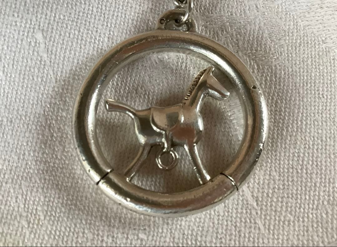 エルメス バッグチャーム キーホルダー 木馬 銀製 ヴィンテージ