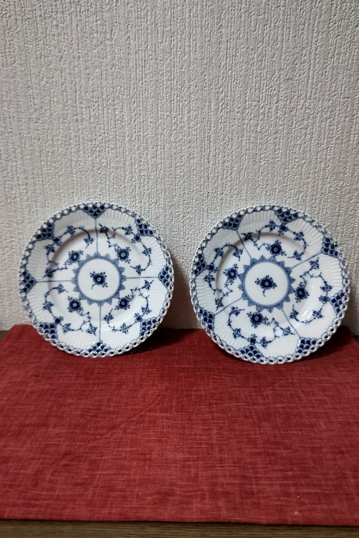 ロイヤルコペンハーゲン　ブルーフルーテッド　フルレース　小 皿 2枚　お値下げ可