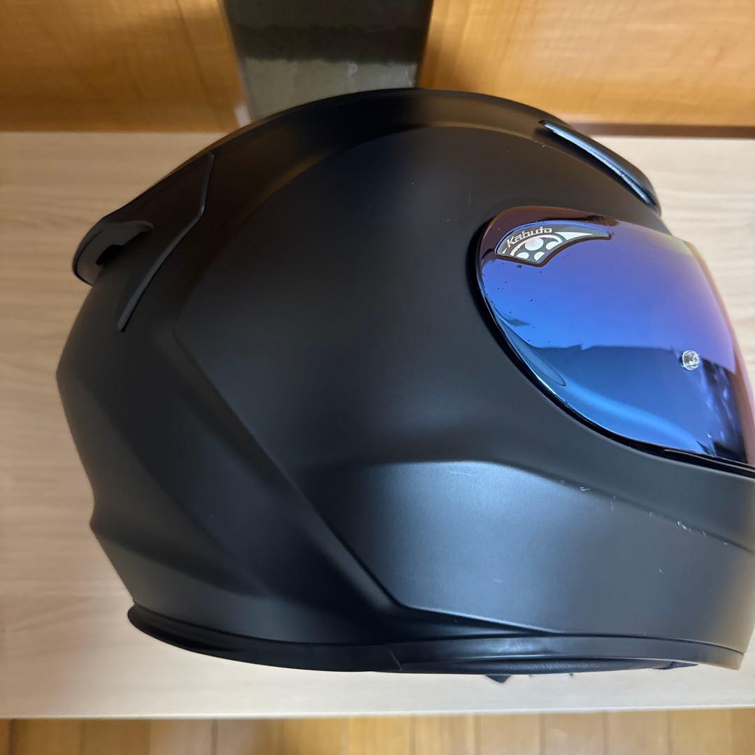 OGK kabuto SHUMA フラットブラック L ブルーミラーシールド付き