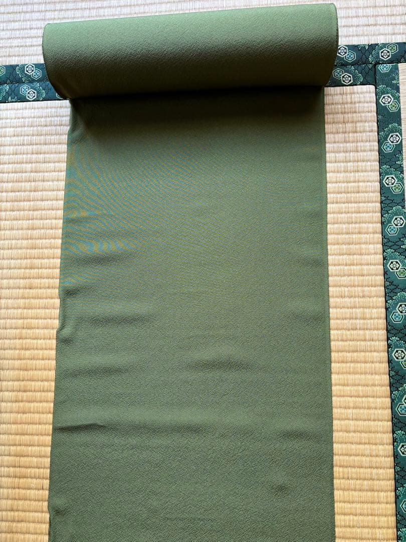 反物　色無地　丹後ちりめん堅牢草木染め未使用