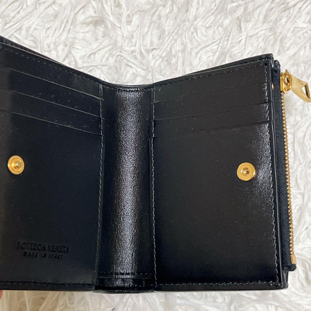 極美品　ボッテガヴェネタ 二つ折り財布　カセット イントレチャート