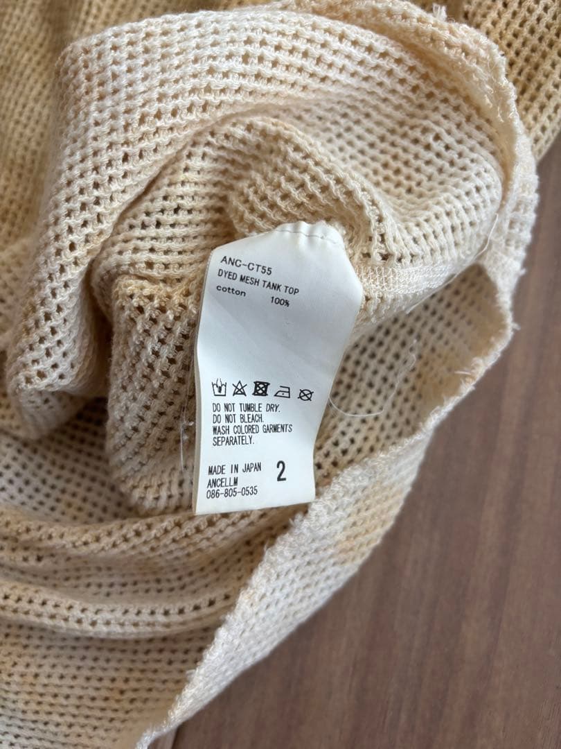 ANCELLM　DYED MESH TANK TOP