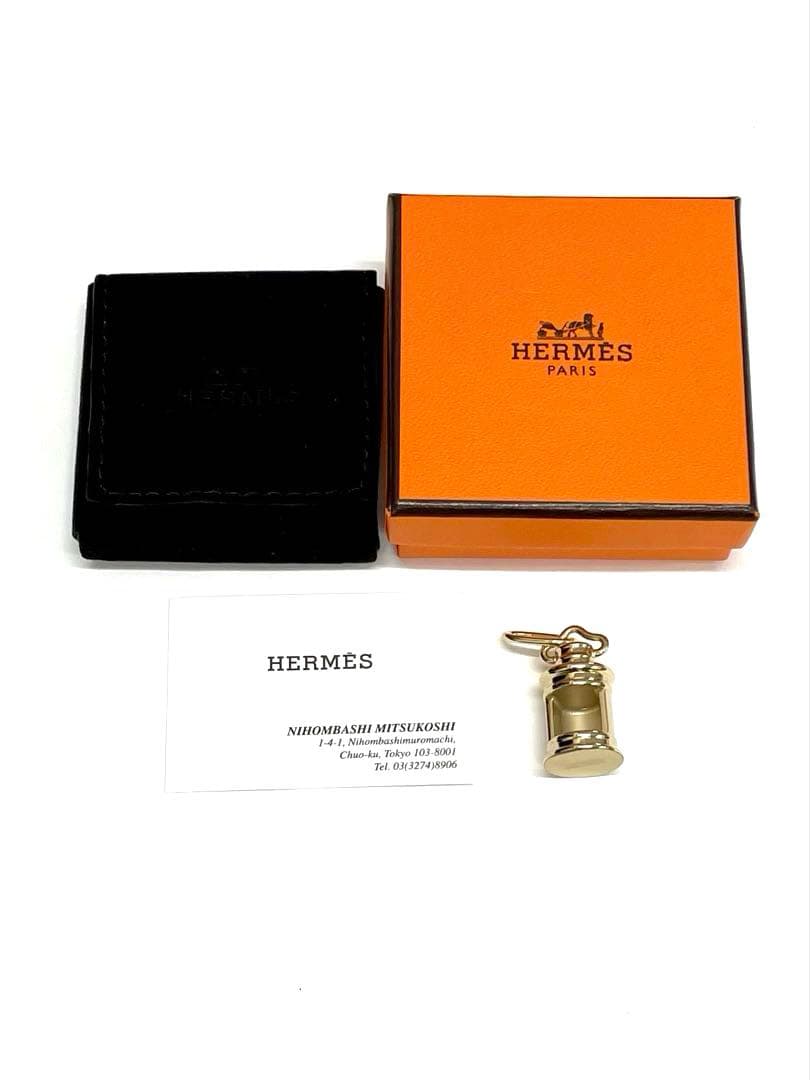 正規品HERMESランタンチャーム ネックレストップ