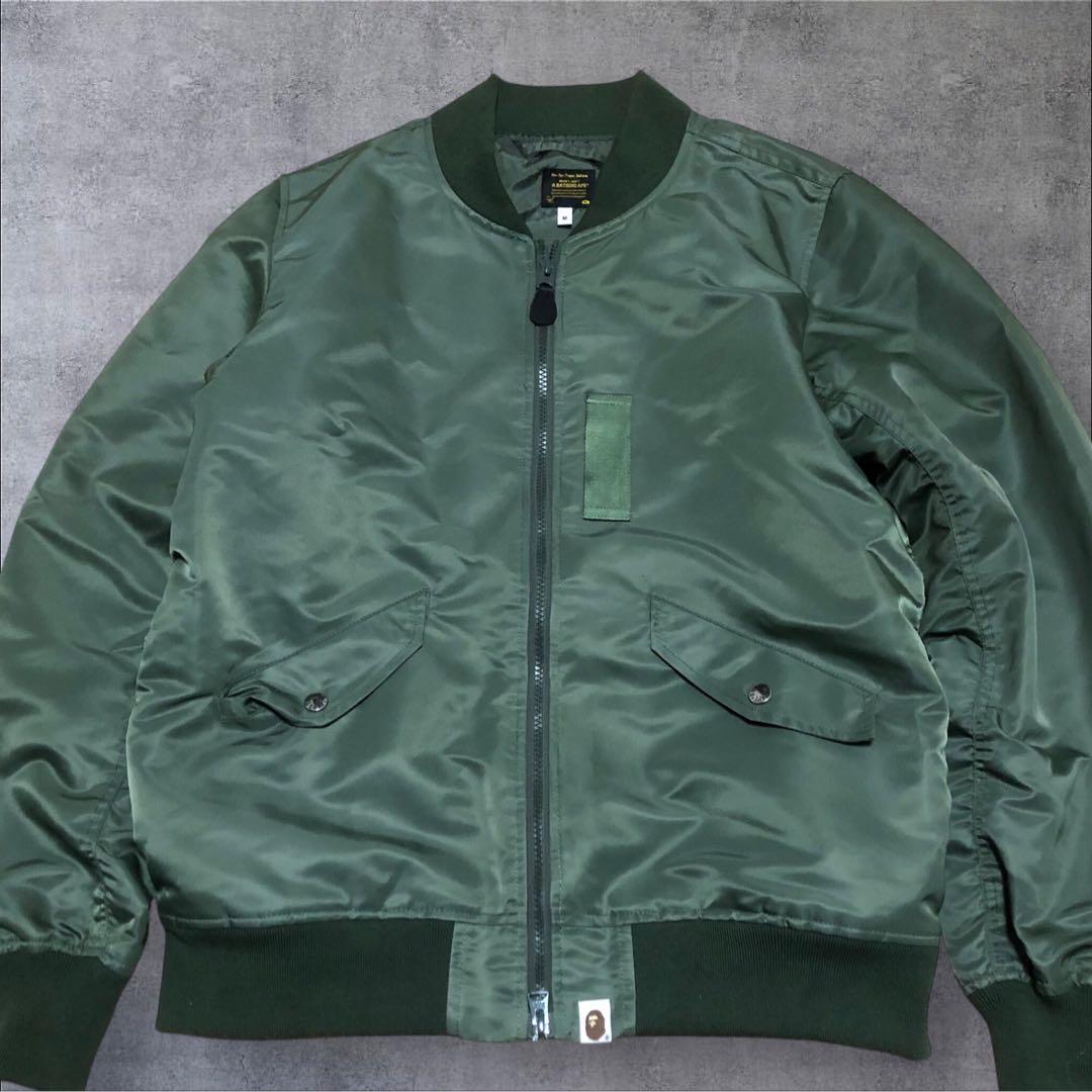 A BATHING APE アベイシングエイプ　MA-1 フライトジャケット　M