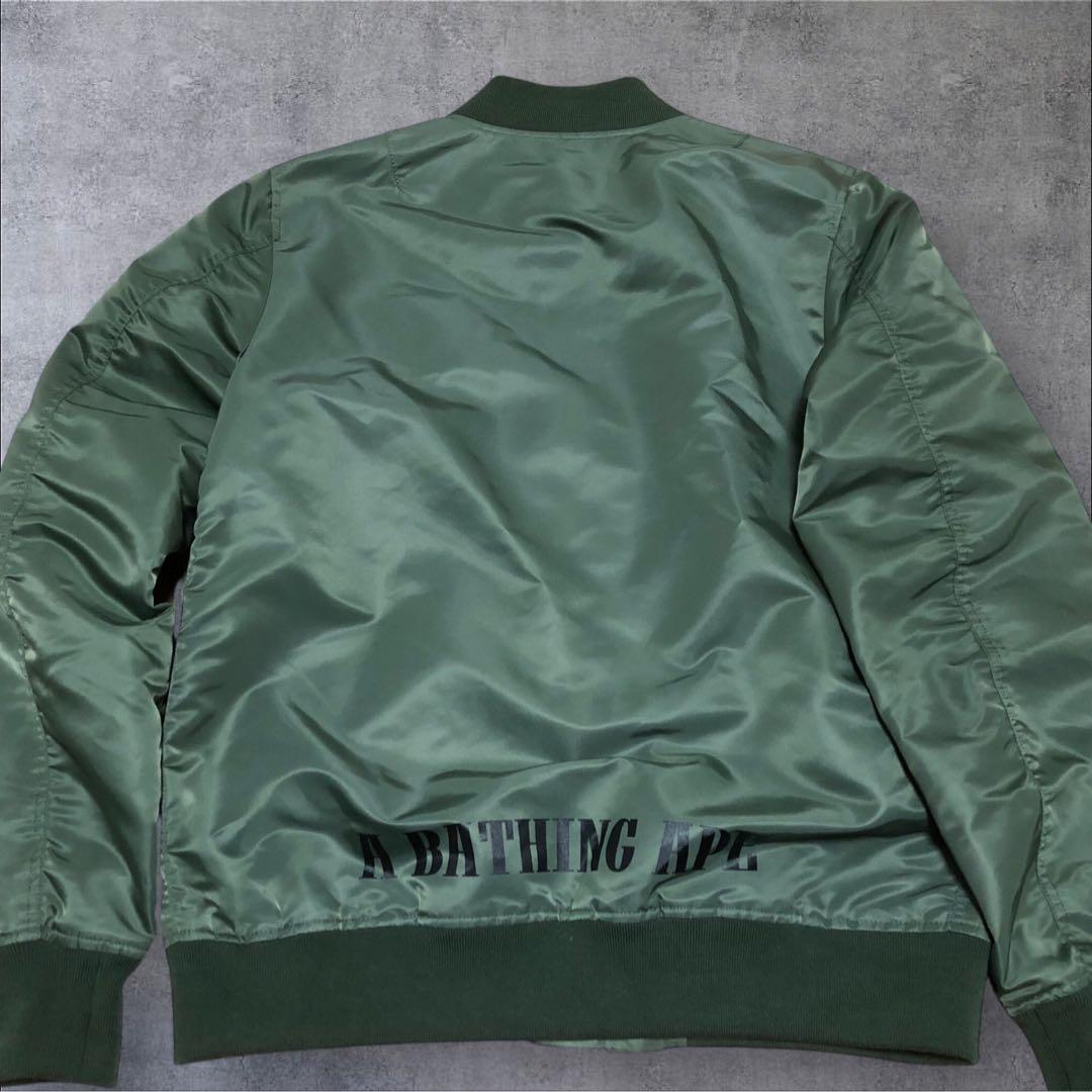 A BATHING APE アベイシングエイプ　MA-1 フライトジャケット　M