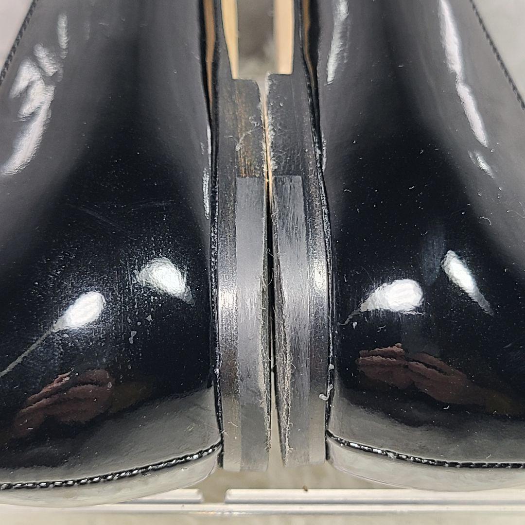 【JIMMY CHOO】Attila　アティラ　ブラックエナメルフラットシューズ