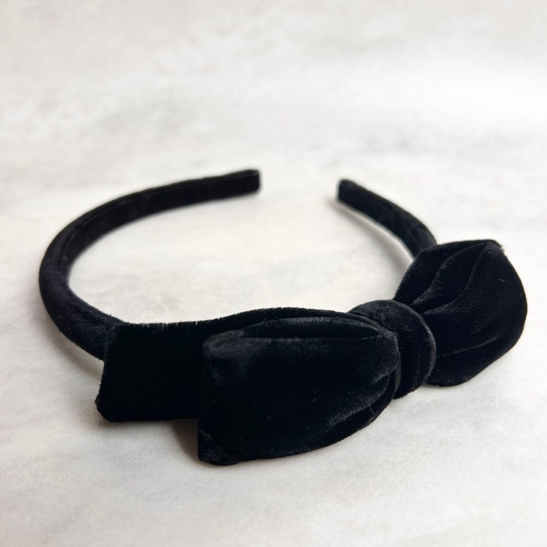 【美品】 Alexandre de Paris ベロア リボン カチューシャ