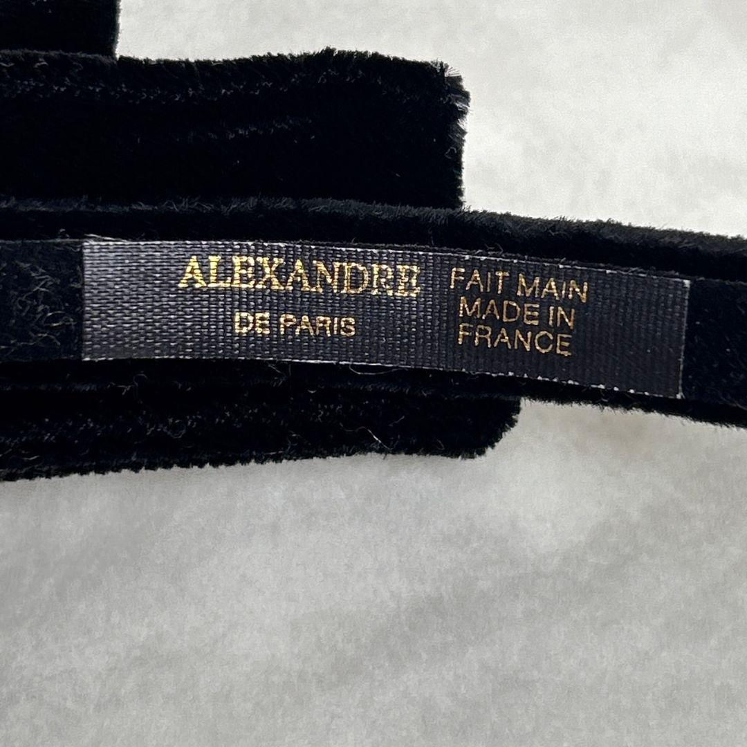 【美品】 Alexandre de Paris ベロア リボン カチューシャ