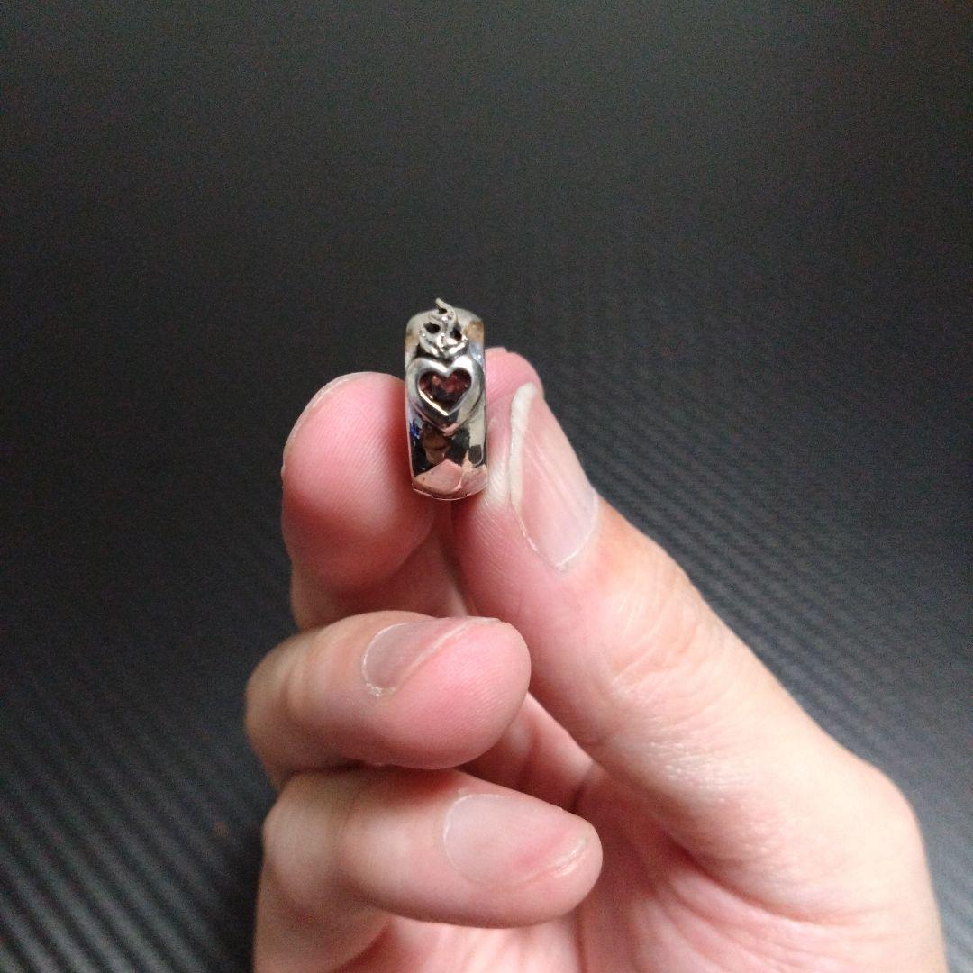 レザーズ&トレジャーズ シルバー ルビー セイクリッド ハート ピアス