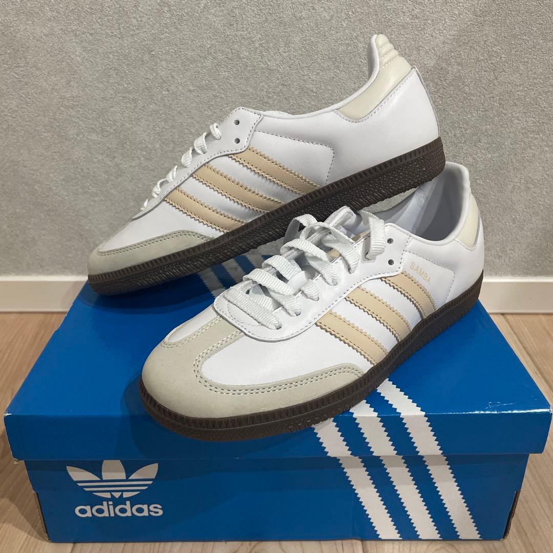 adidas SAMBA OG 23.5cmホワイト ベージュ スニーカー