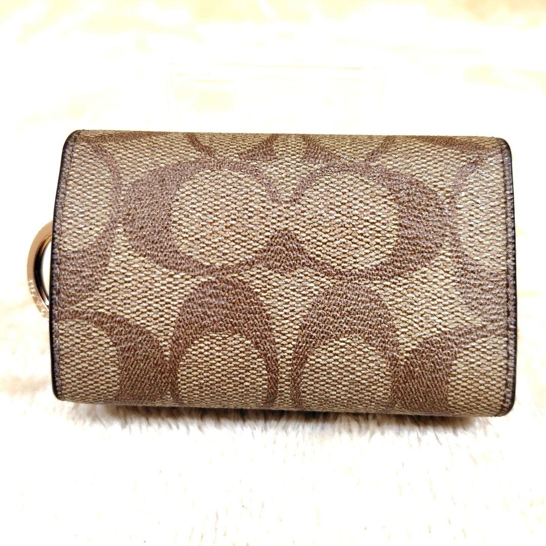 未使用級 コーチ レディース キーケース 5連 シグネチャー F77998 小物