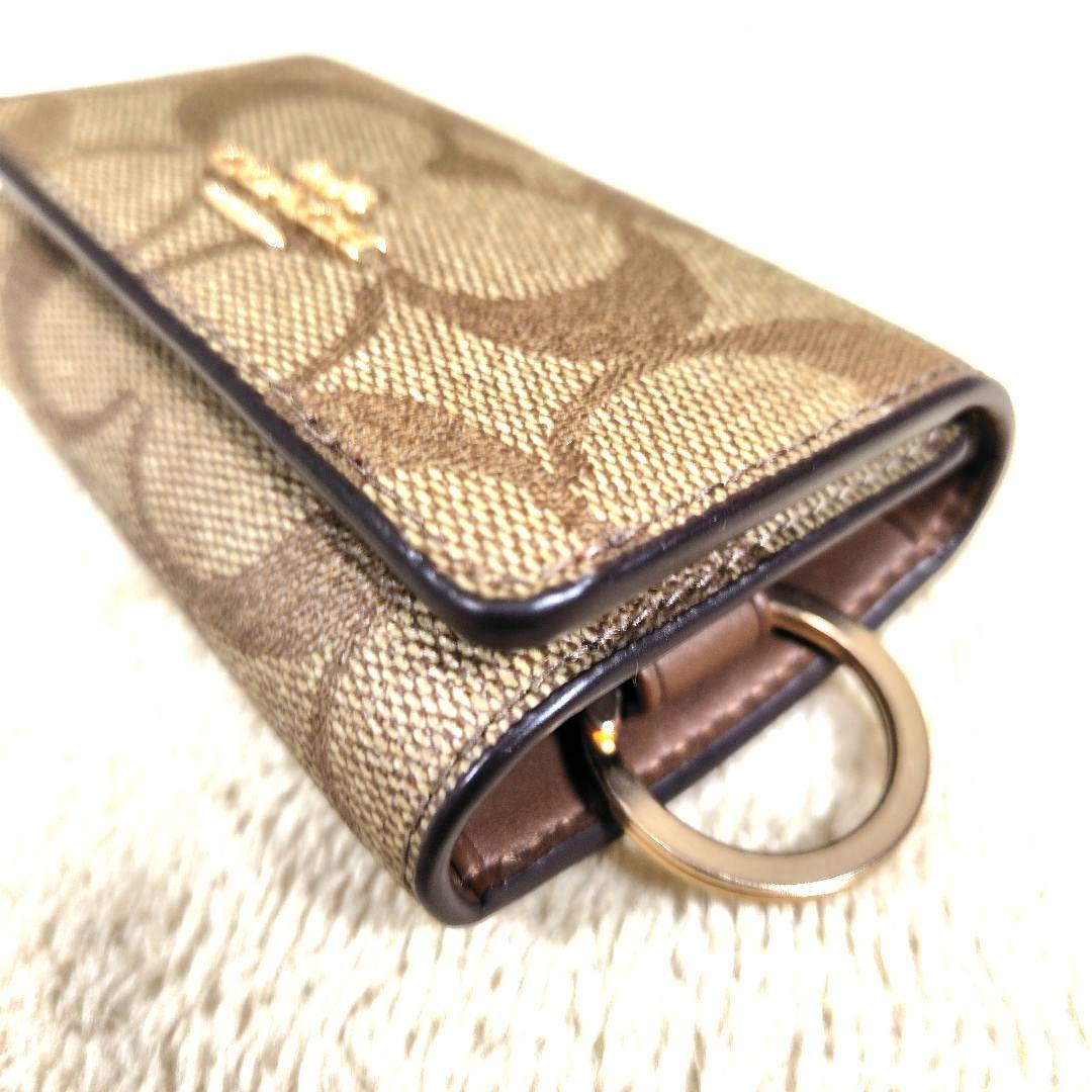 未使用級 コーチ レディース キーケース 5連 シグネチャー F77998 小物