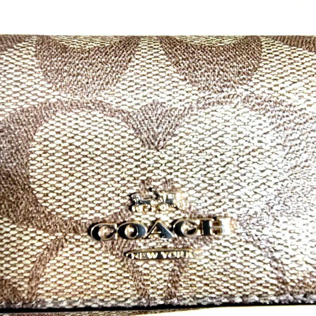 未使用級 コーチ レディース キーケース 5連 シグネチャー F77998 小物