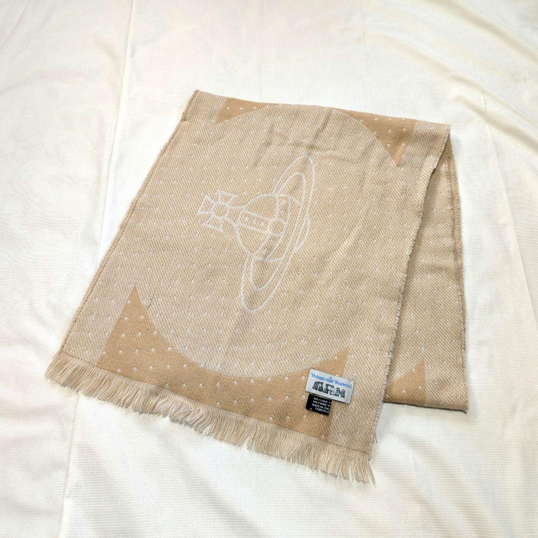 【Vivienne Westwood】イタリア製オーブロゴ・ウールマフラー