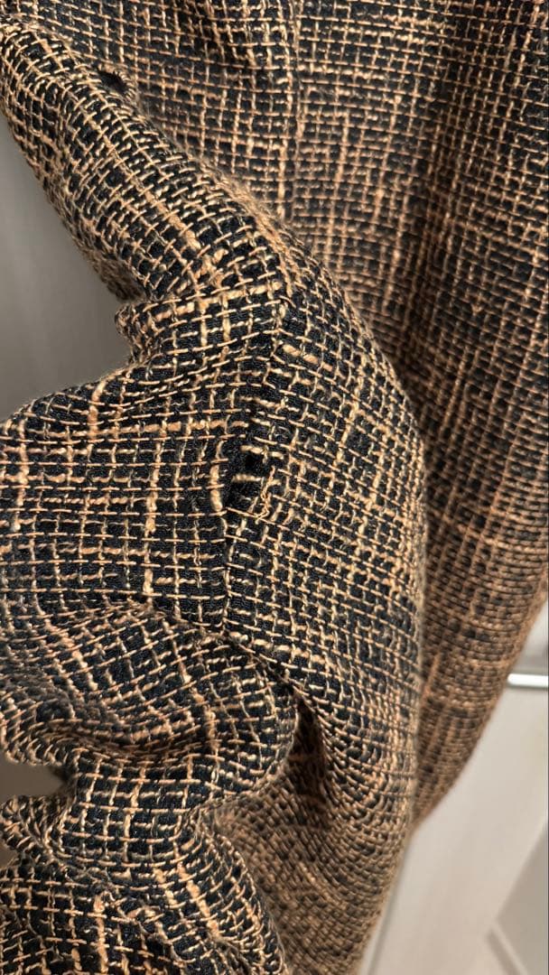 AKTE バルーンスリーブツイードワンピース