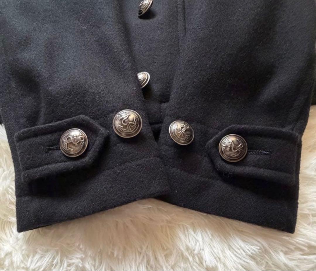 90s archive PPFM ナポレオンジャケット　ピーコート　ブラック
