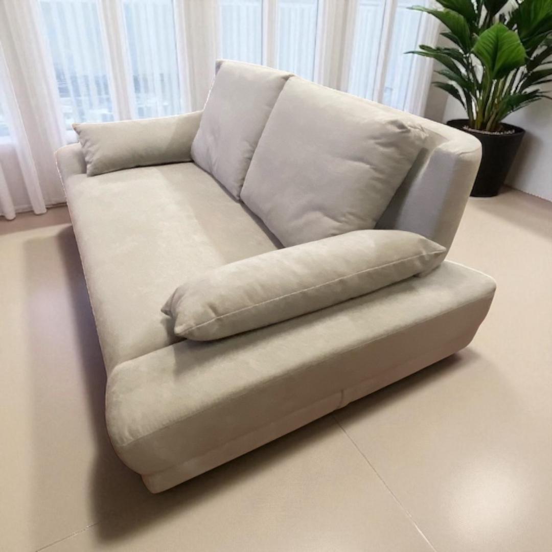 @20　ゆったり座面　　2人掛け　グレー　ソファーベット