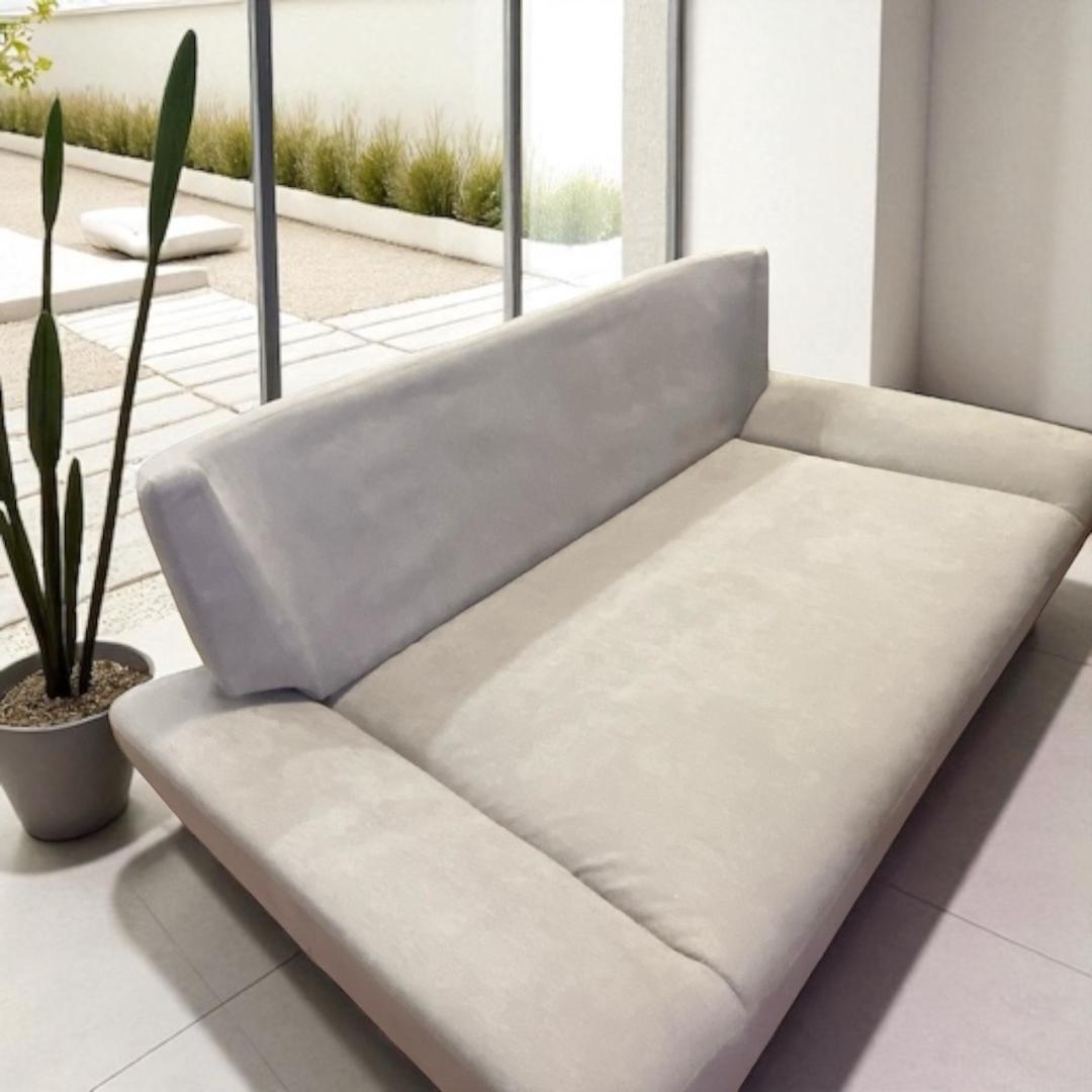 @20　ゆったり座面　　2人掛け　グレー　ソファーベット