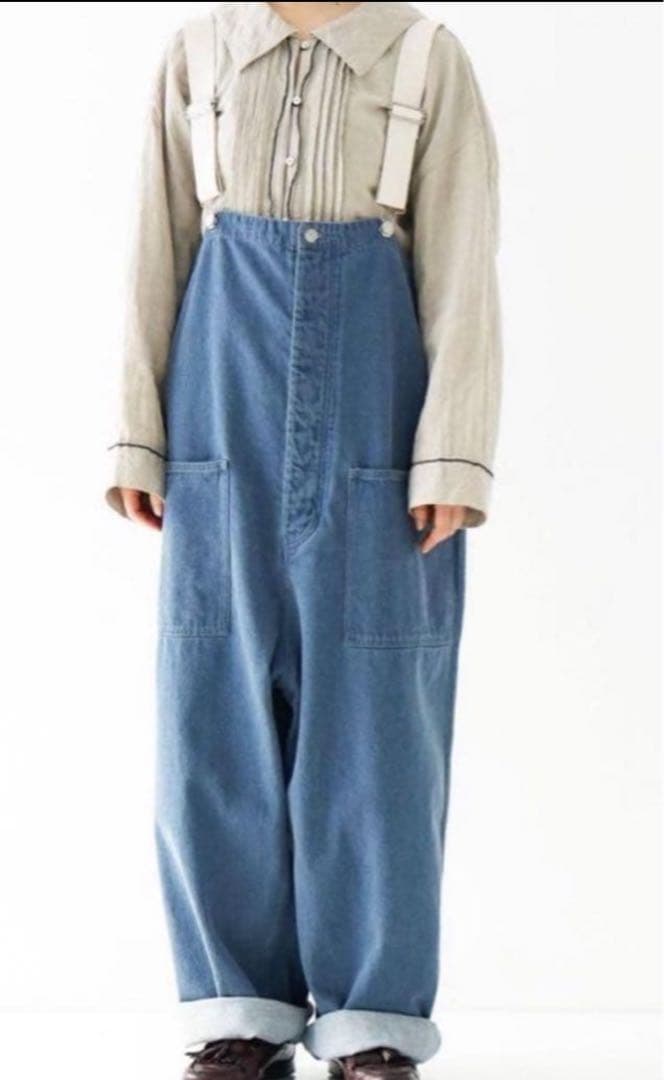 ネストローブ デニムデッキサロペット　nest robe