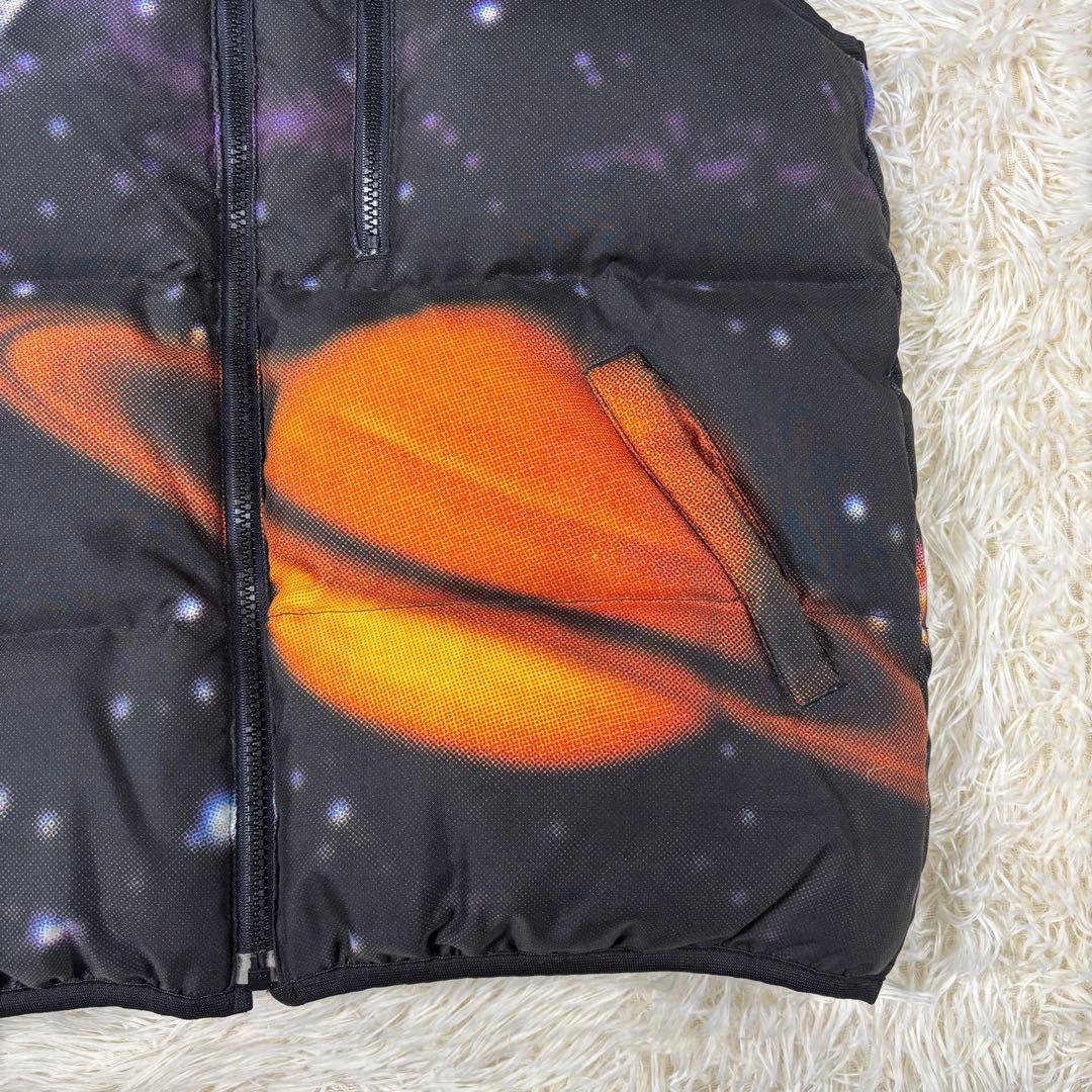 オールドネイビー 肉厚 ダウンベスト リバーシブル 総柄 宇宙柄 & ブラック