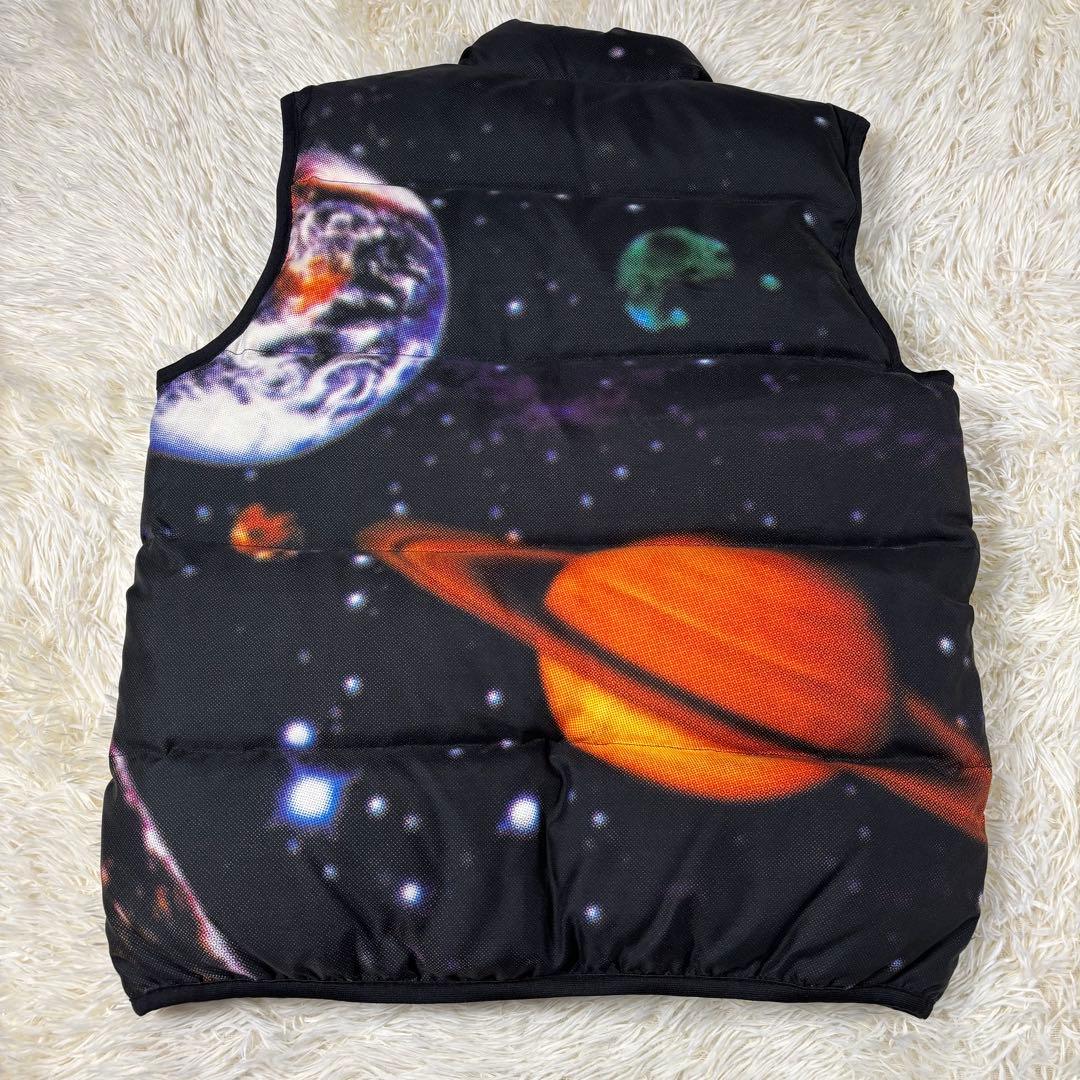 オールドネイビー 肉厚 ダウンベスト リバーシブル 総柄 宇宙柄 & ブラック