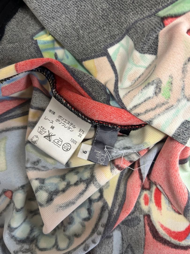 美品✨TOKUKO 1er VOLパネルプリントチュニックブラウス