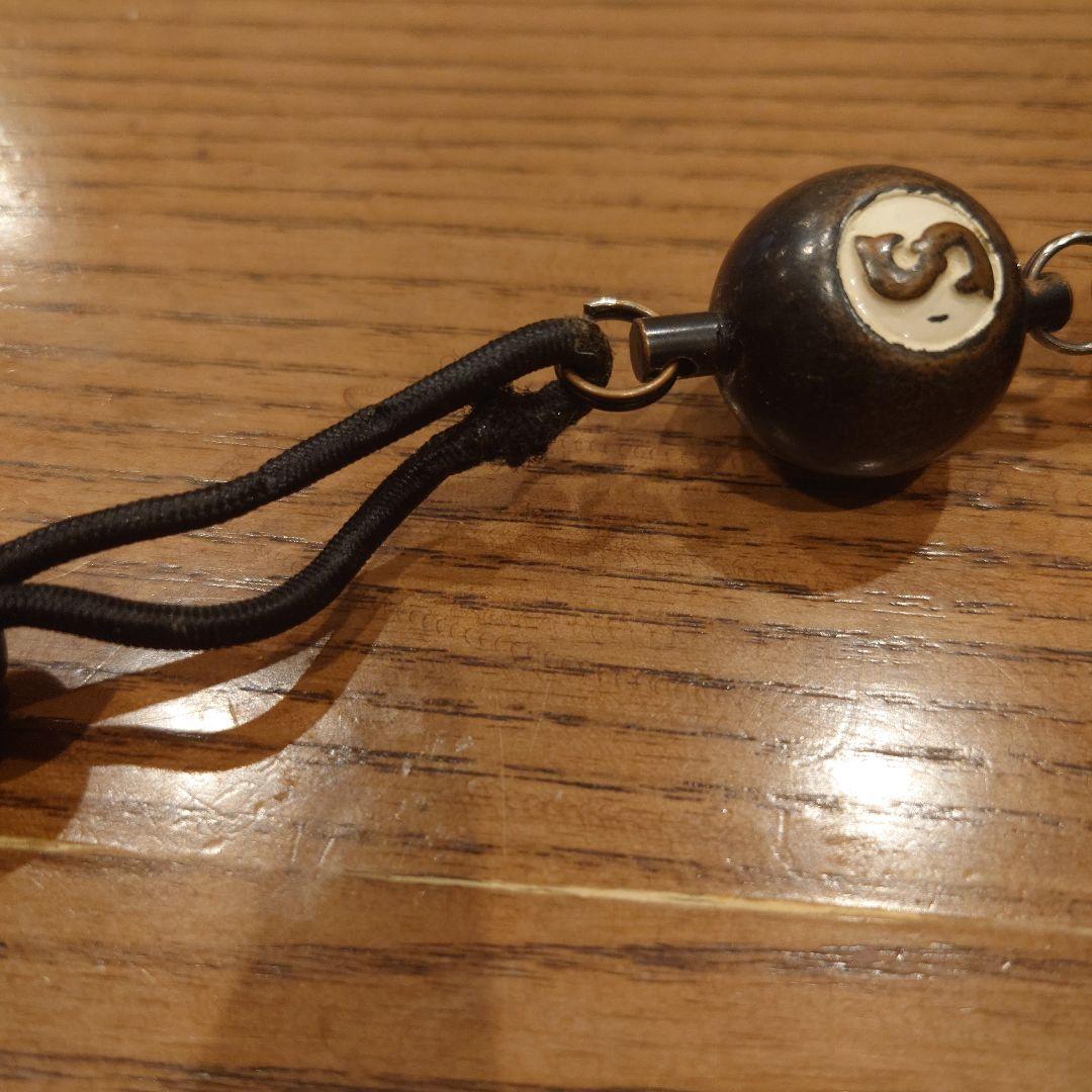 ビーズ付きブラックウォレットチェーン＆リストバンド