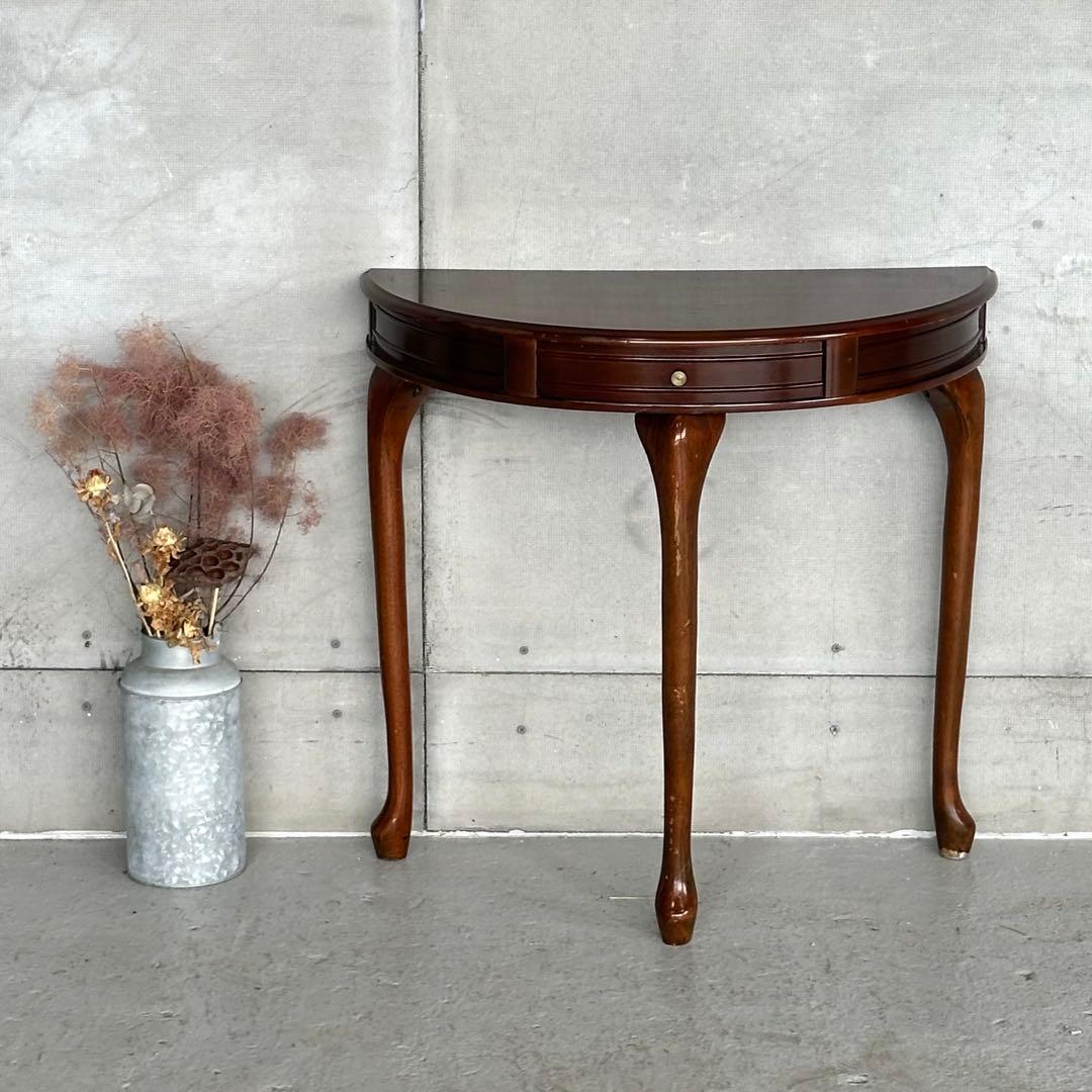 ★90s★猫脚 半円コンソールテーブル｜COGIT｜電話台｜花台｜クラシック家具