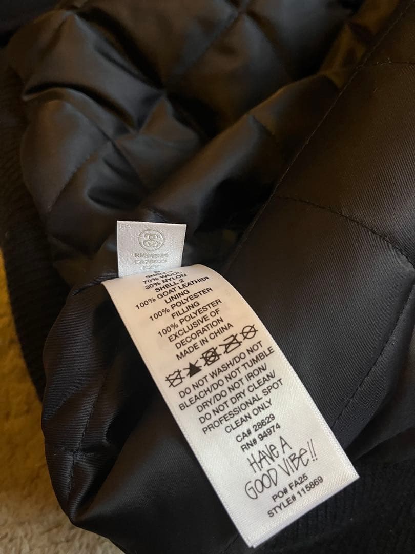 新品 STUSSY KING VARSITY JACKET S スタジャン