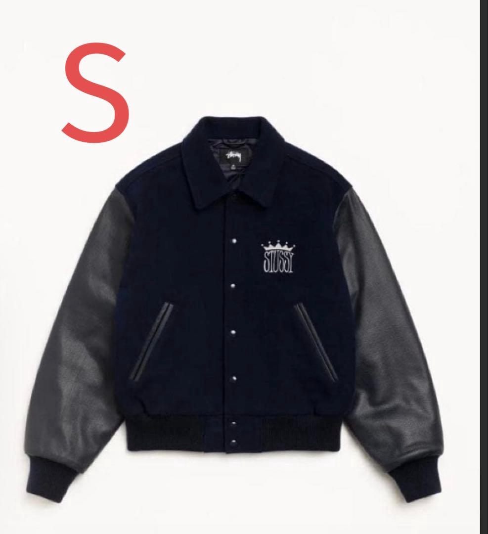 新品 STUSSY KING VARSITY JACKET S スタジャン