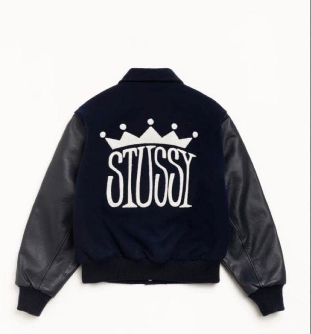 新品 STUSSY KING VARSITY JACKET S スタジャン