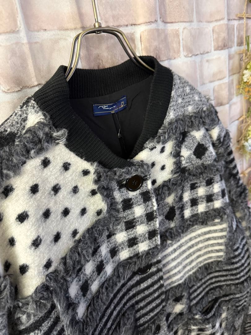 ドラッグストアーズ/D.S.CLUB★モノクロパッチワーク柄のロングコート★