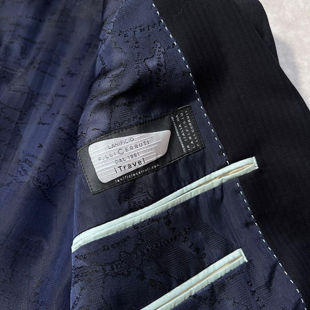 【極美品】ポールスミス スーツセットアップ 総柄裏地 ネイビー L