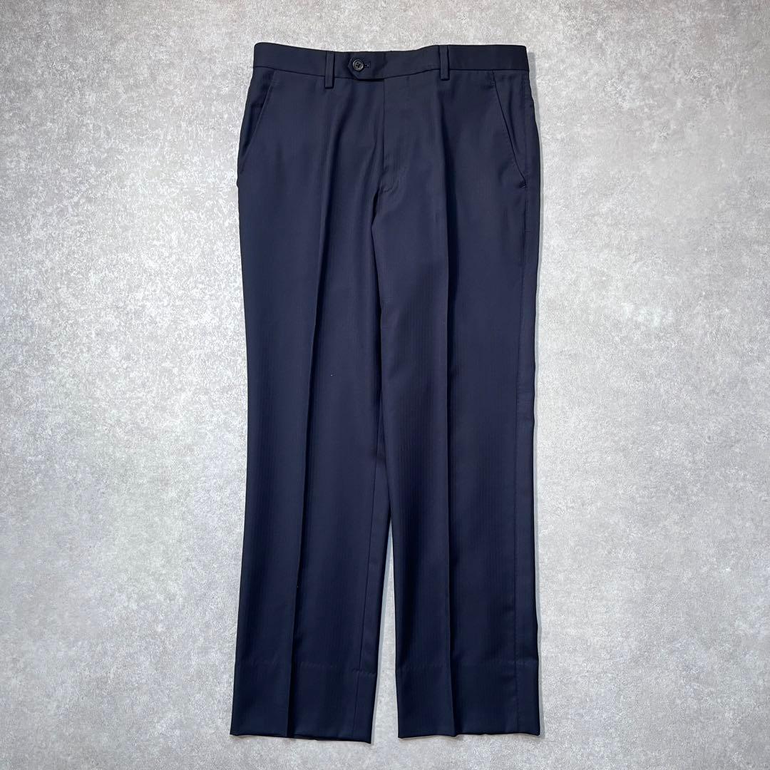 【極美品】ポールスミス スーツセットアップ 総柄裏地 ネイビー L