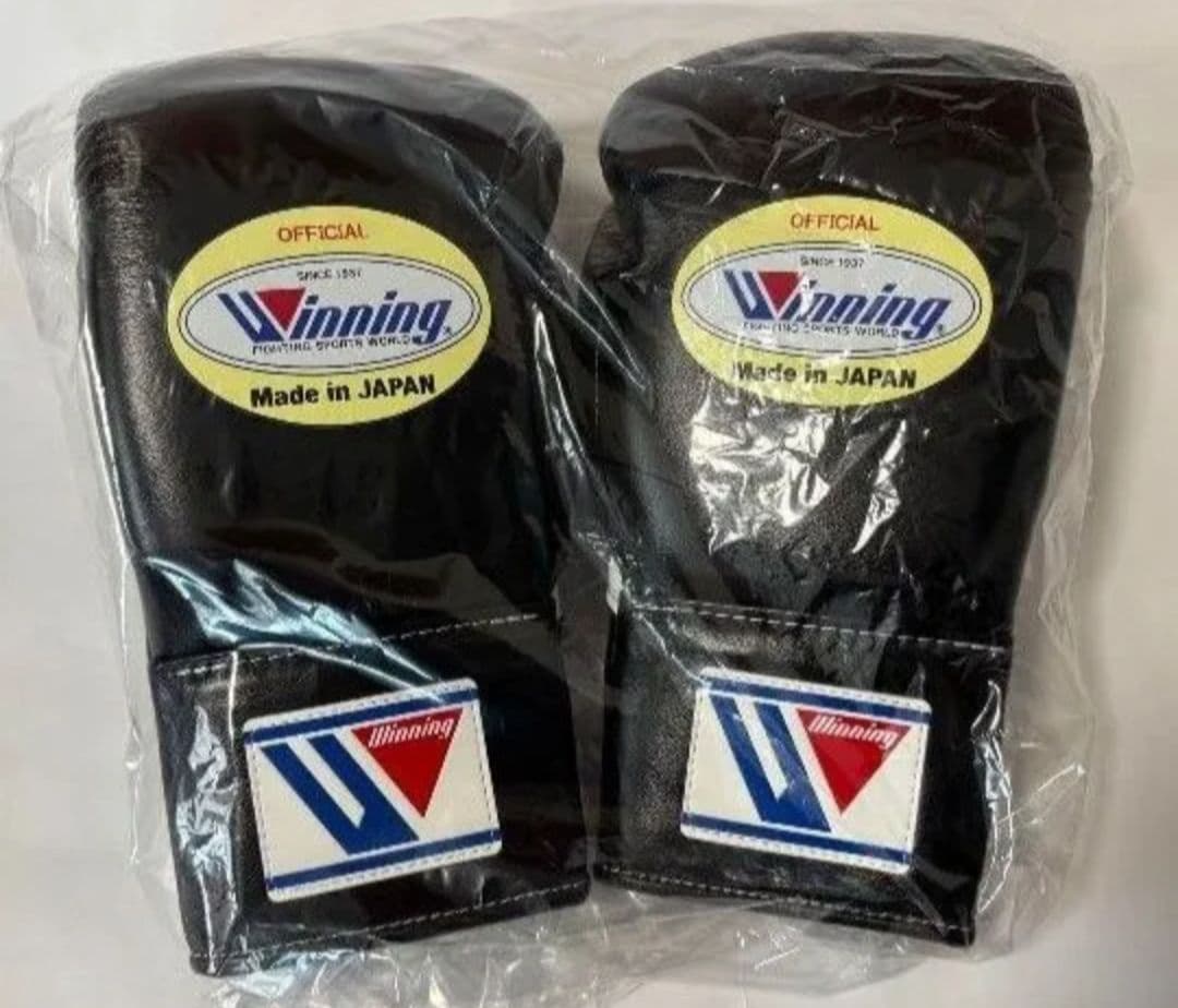 Winningウイニング ボクシンググローブ10oz紐式 黒 MS-300