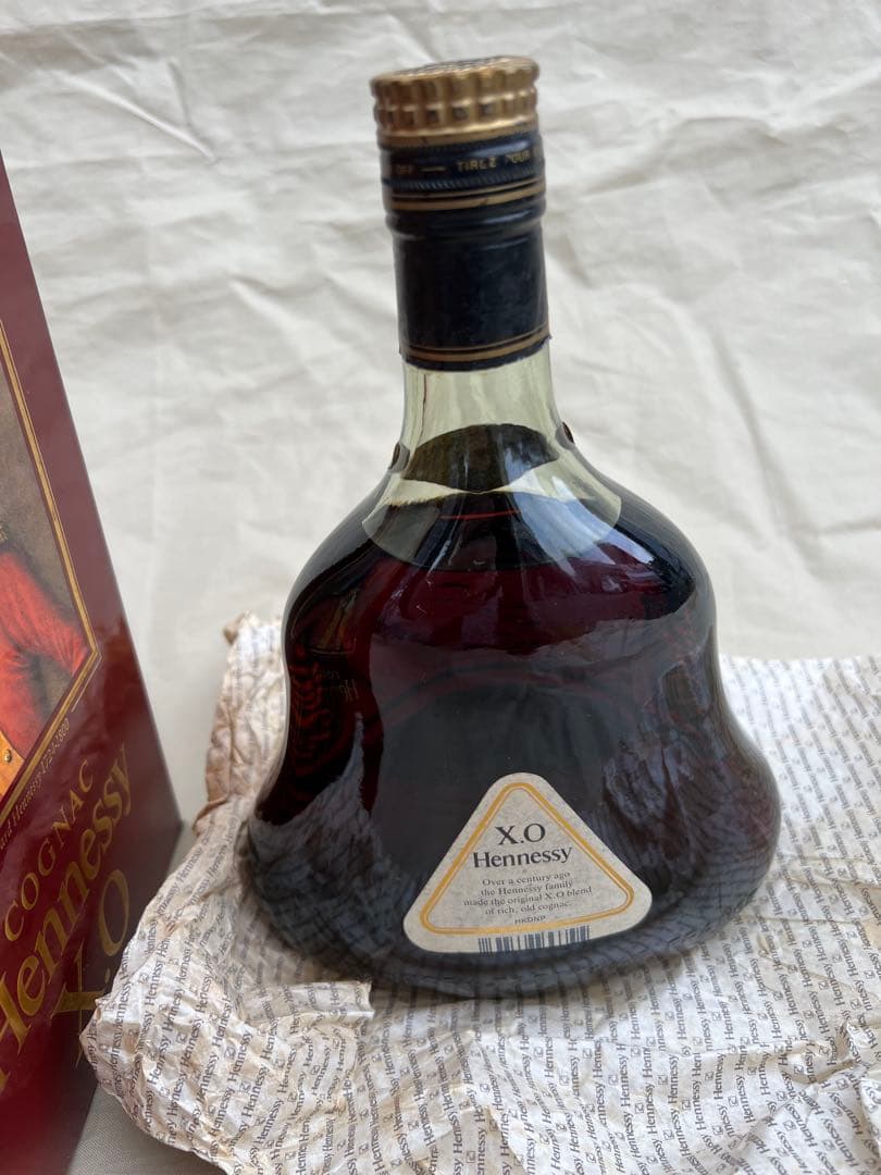 ヘネシー xo金キャップ、ブランデー、箱付き、古酒★未開栓★
