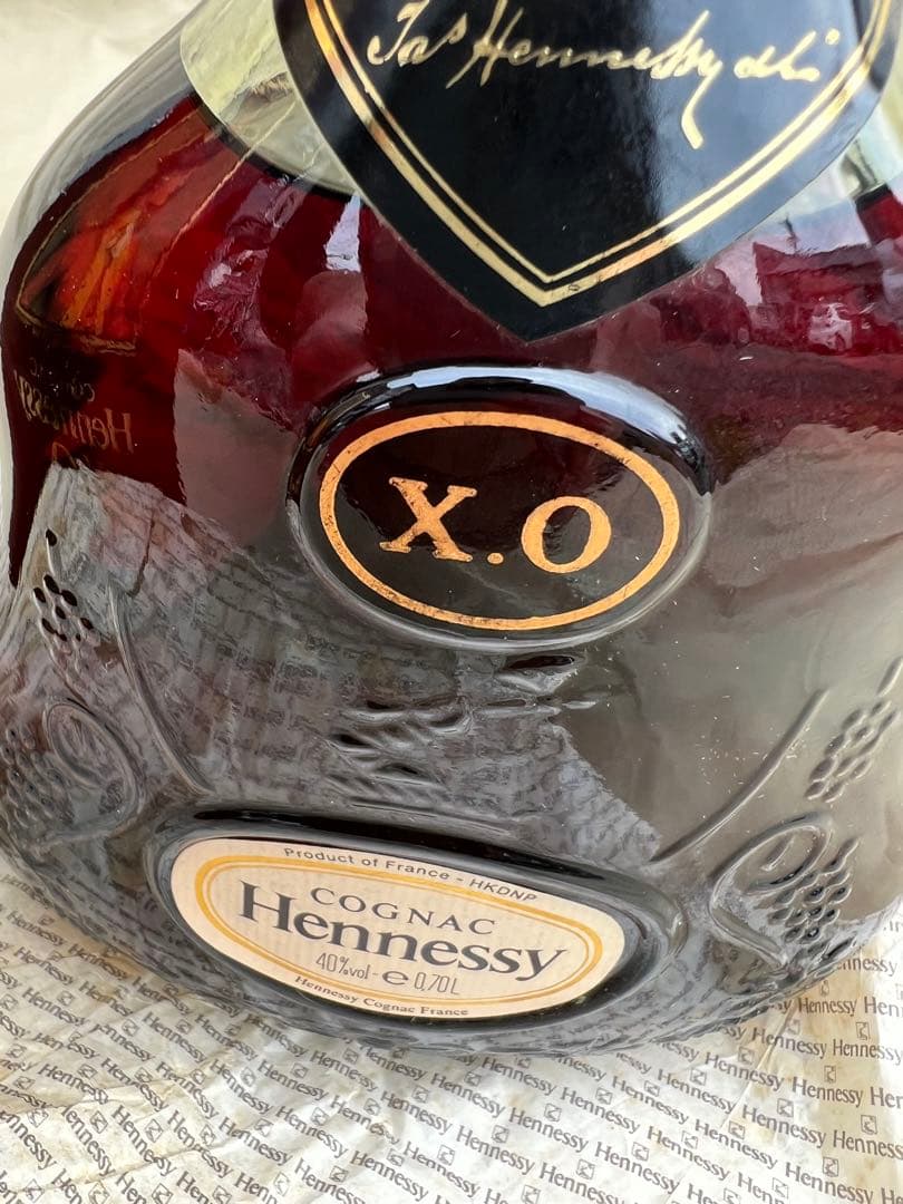 ヘネシー xo金キャップ、ブランデー、箱付き、古酒★未開栓★