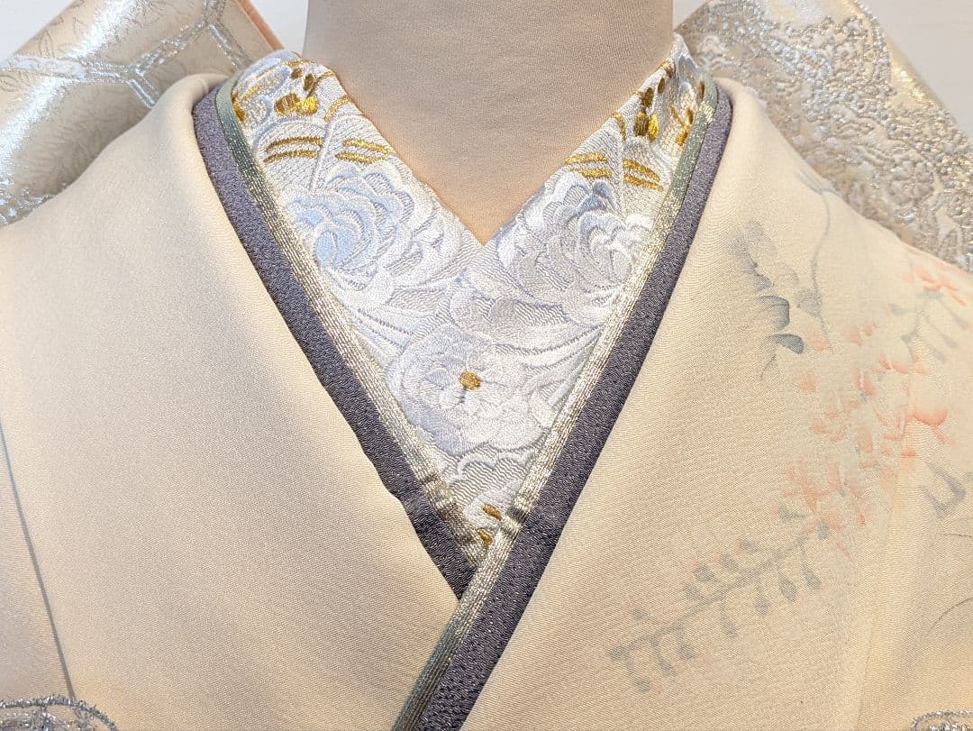 Rainbow 振袖フルセット 身丈172裄65 手描き 白系 成人式