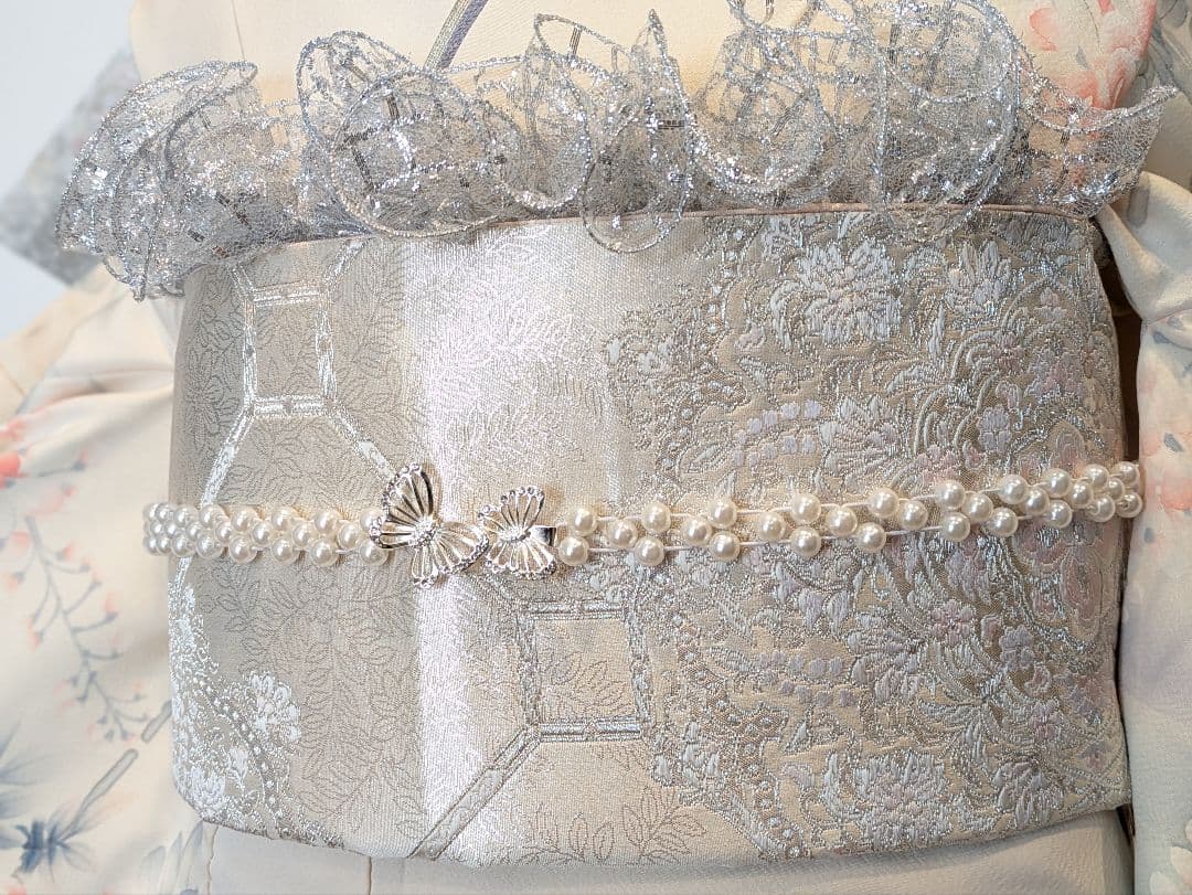 Rainbow 振袖フルセット 身丈172裄65 手描き 白系 成人式