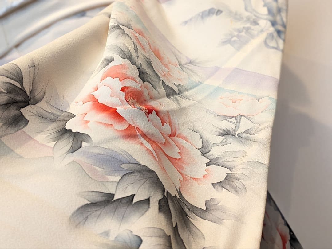 Rainbow 振袖フルセット 身丈172裄65 手描き 白系 成人式