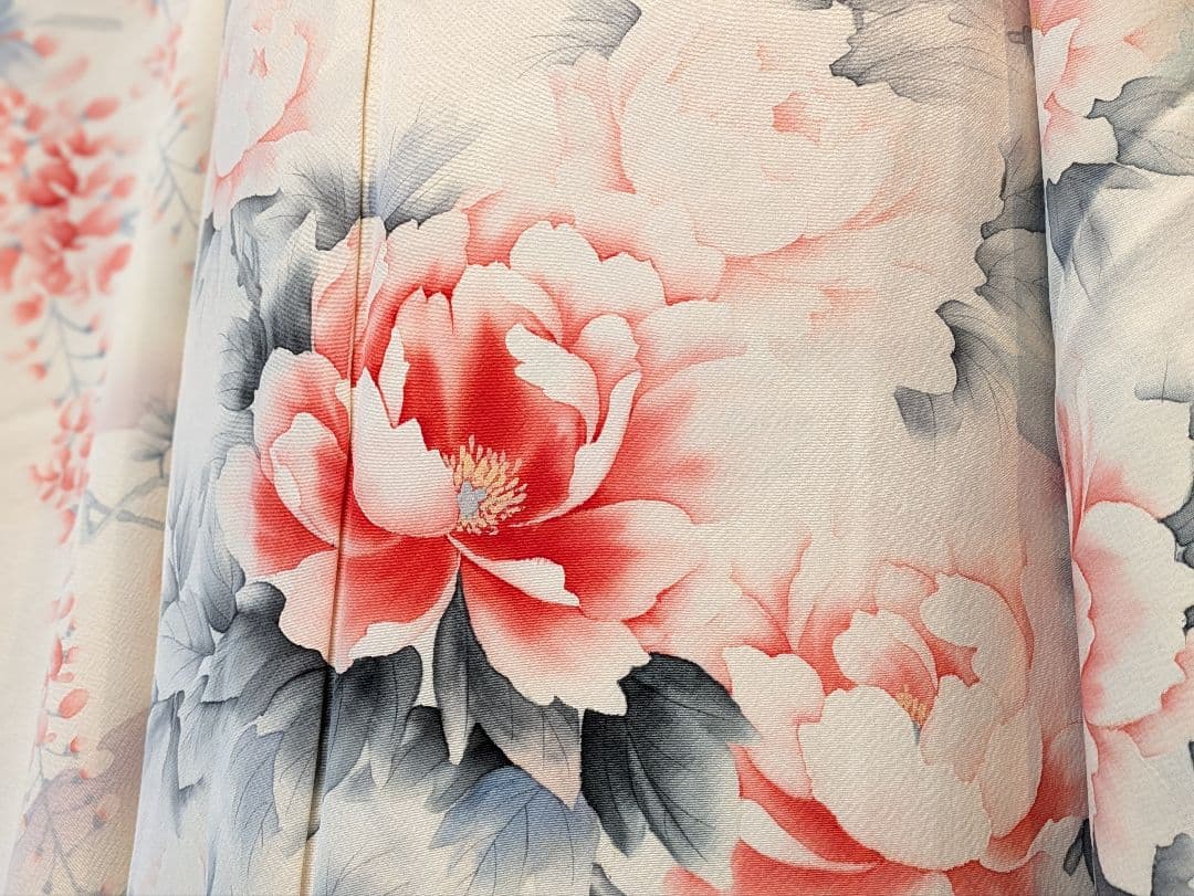 Rainbow 振袖フルセット 身丈172裄65 手描き 白系 成人式