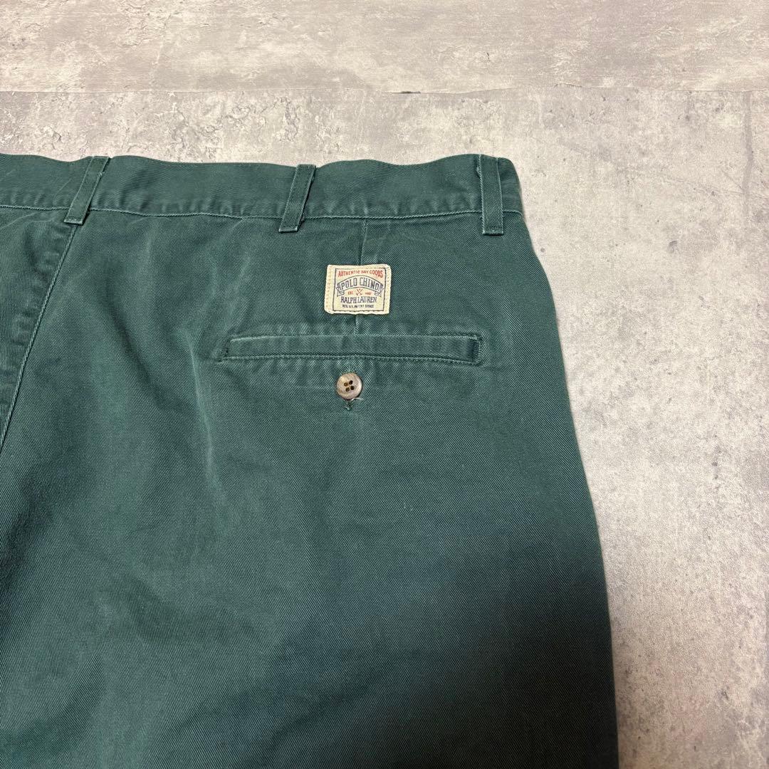 90s ポロバイラルフローレン　USA製　ポロチノ　初期タグ　2タック　W40