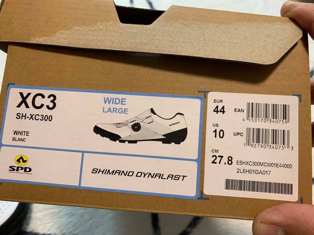 「美品」SHIMANO XC3 ホワイト 44 US10 27.8cm ワイド