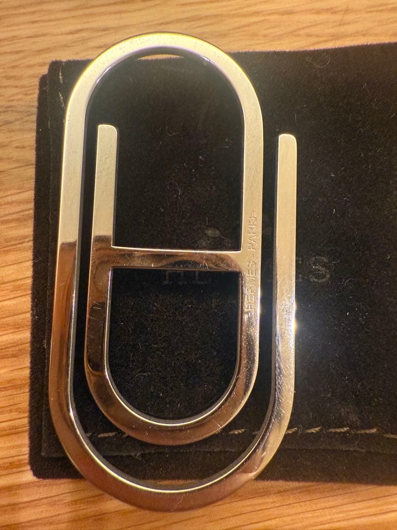 エルメストロンボーン シラージュ メタル マネークリップ シルバー