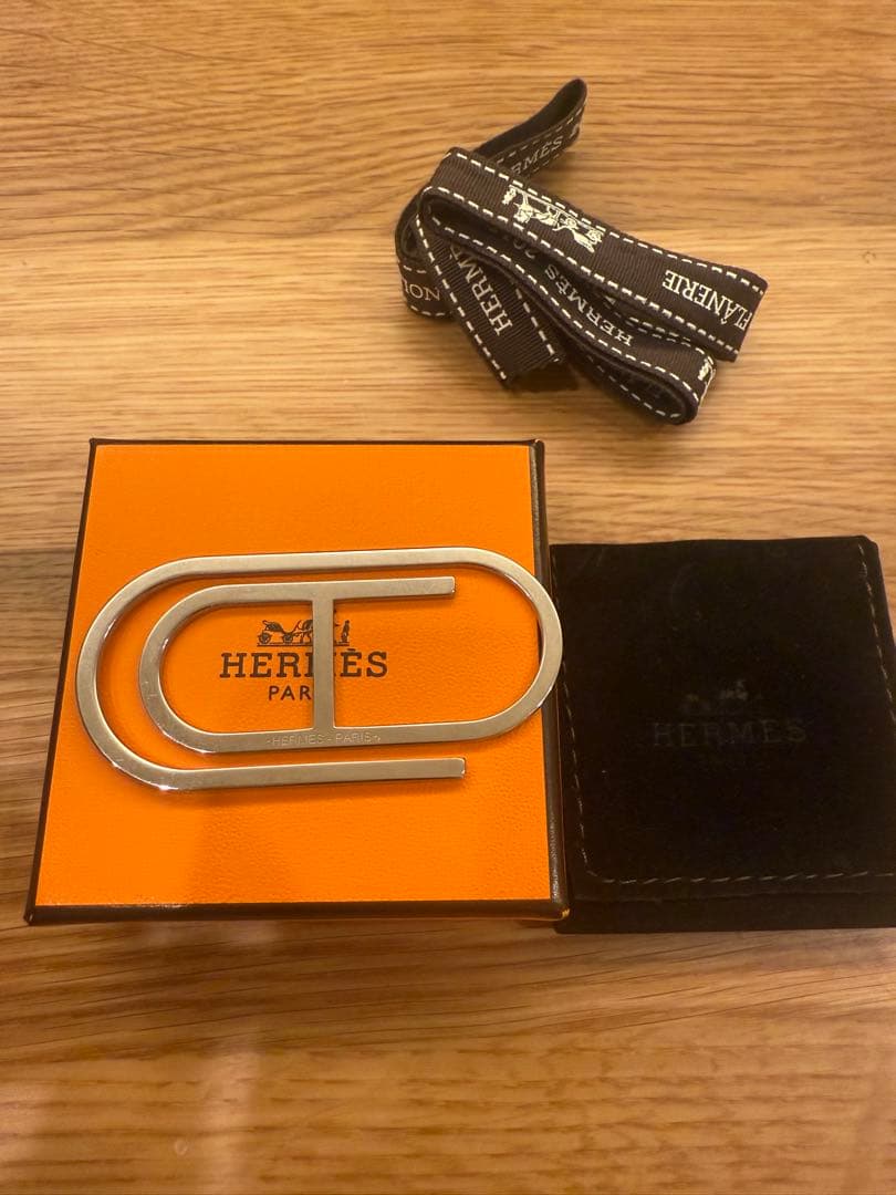 エルメストロンボーン シラージュ メタル マネークリップ シルバー